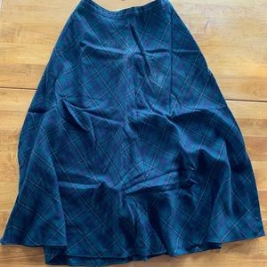 Foxley 100% wool classic tartan midi skirt